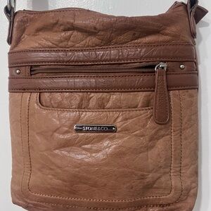 Stone & Co. Tan Leather Messenger Bag